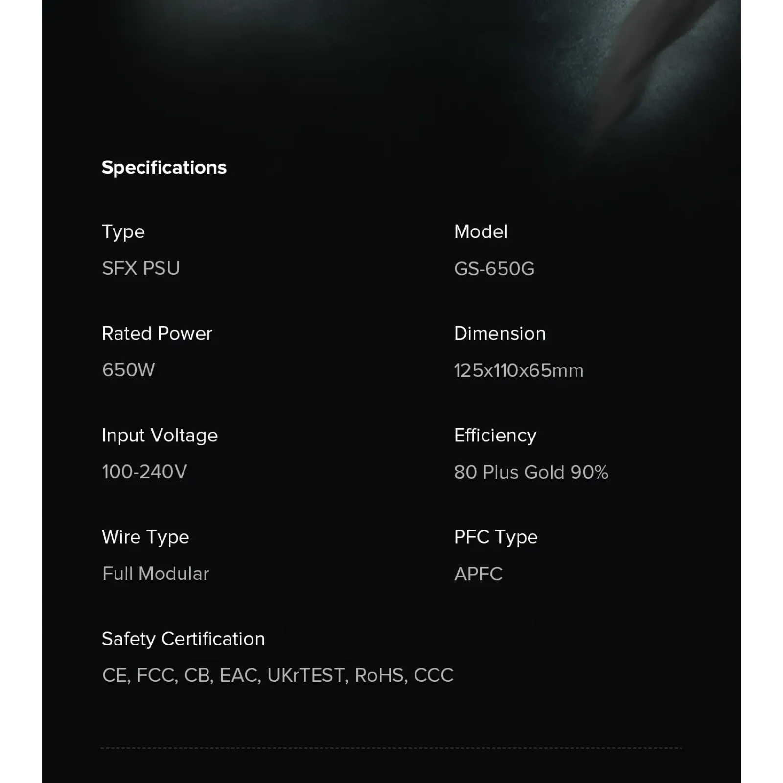 Блок живлення GAMEMAX GS-650G Black UA