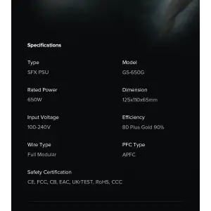 Блок живлення GAMEMAX GS-650G Black UA