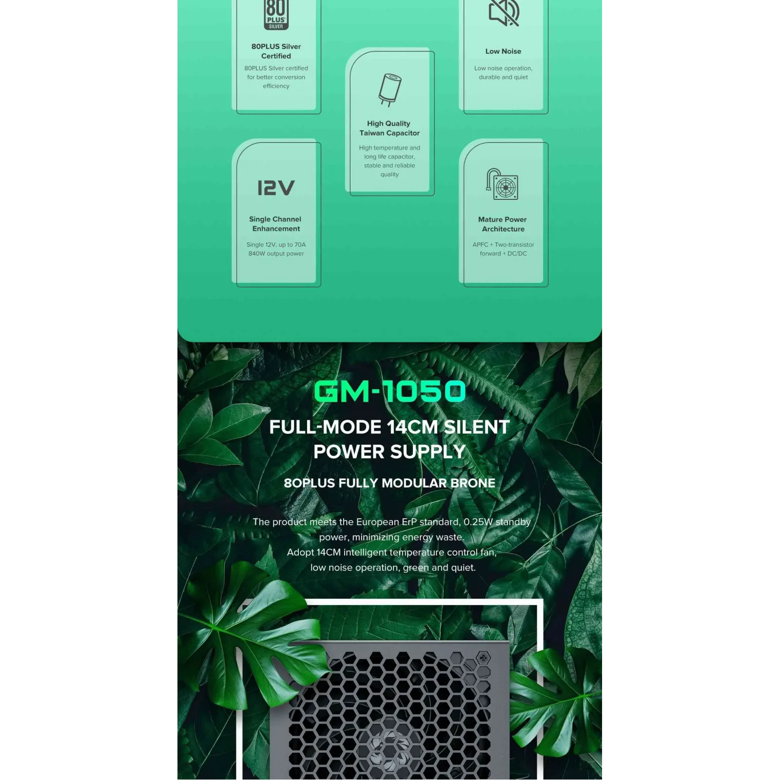 Блок питания GameMax GM-1050 Modular UA