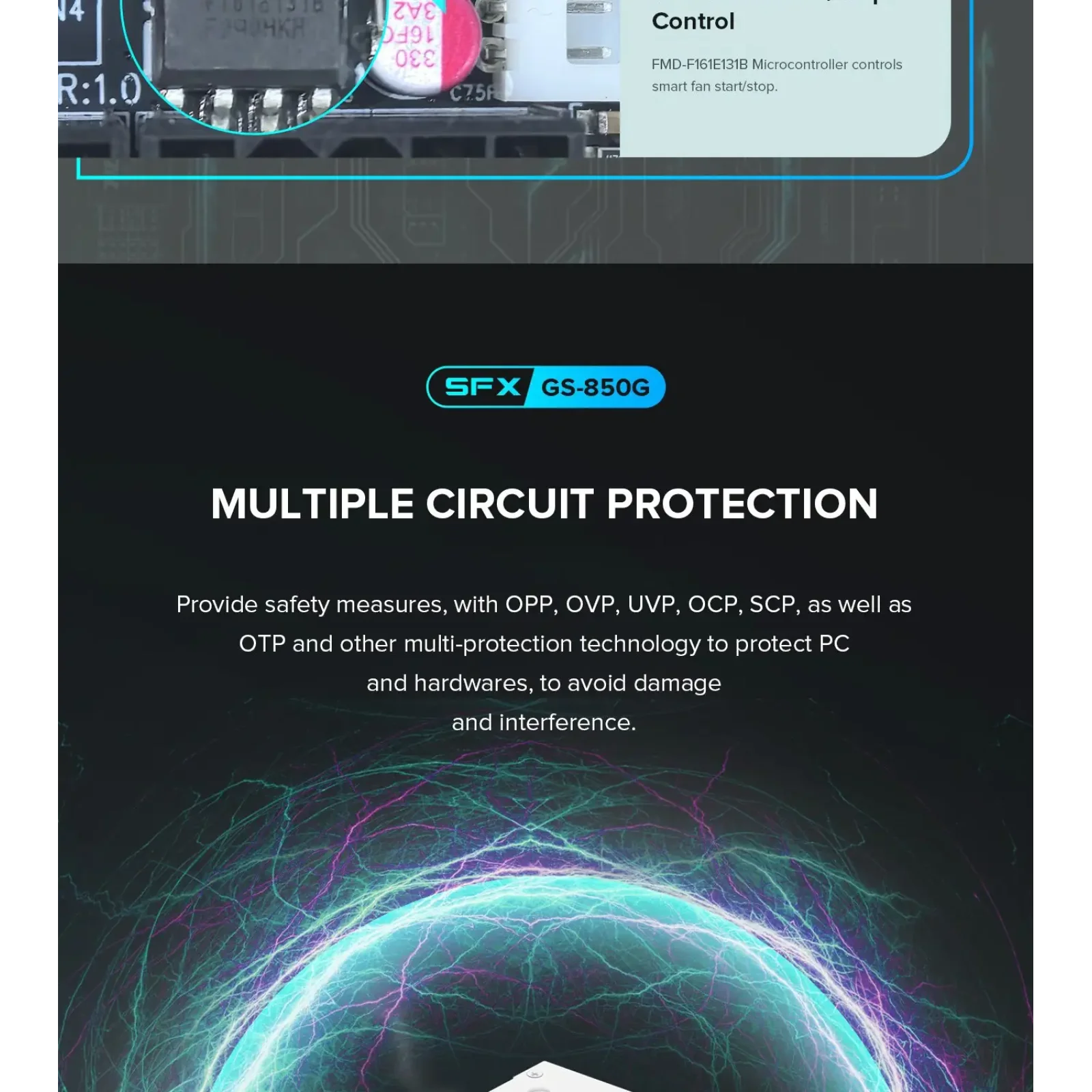 Блок живлення GAMEMAX GS-850G White UA