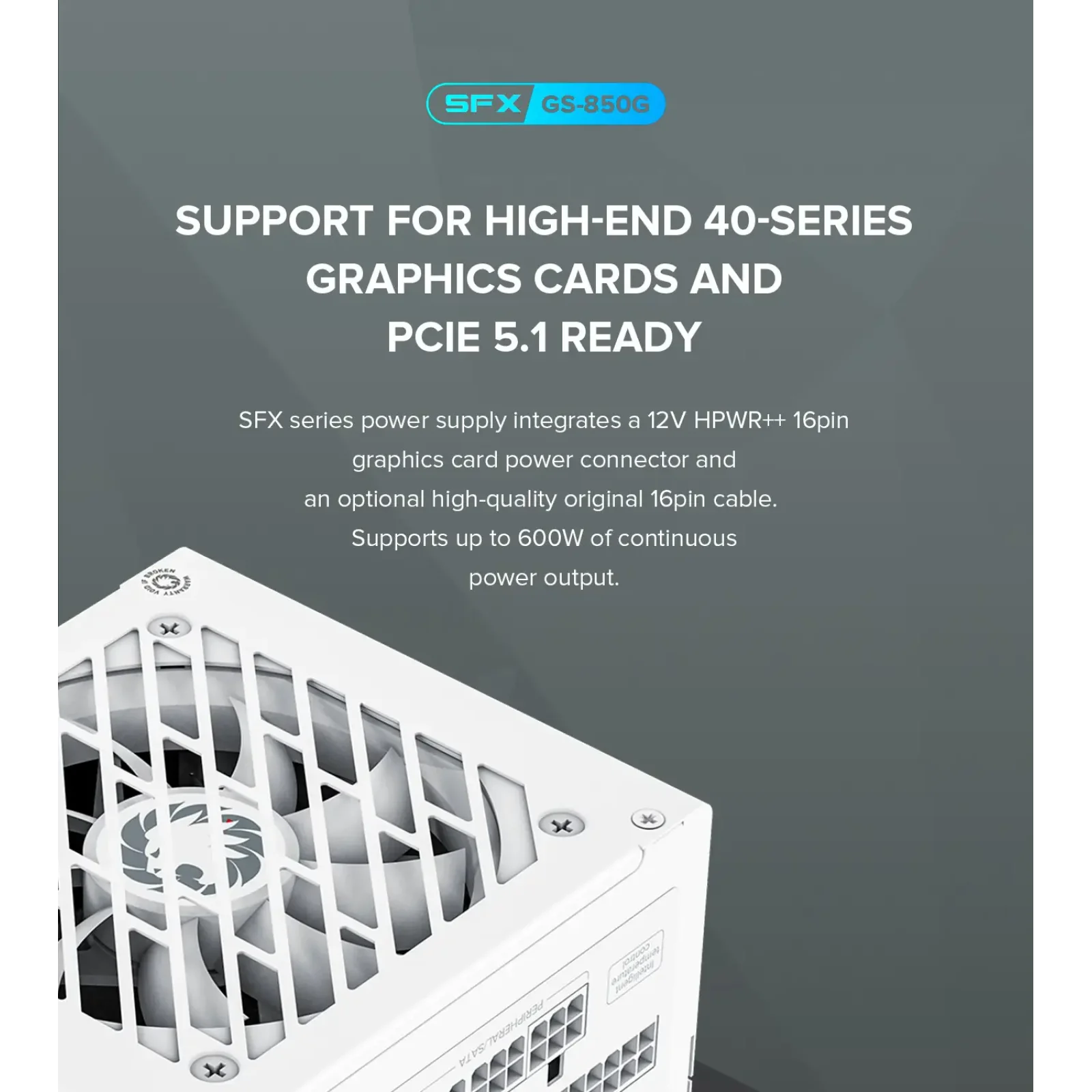 Блок живлення GAMEMAX GS-850G White UA