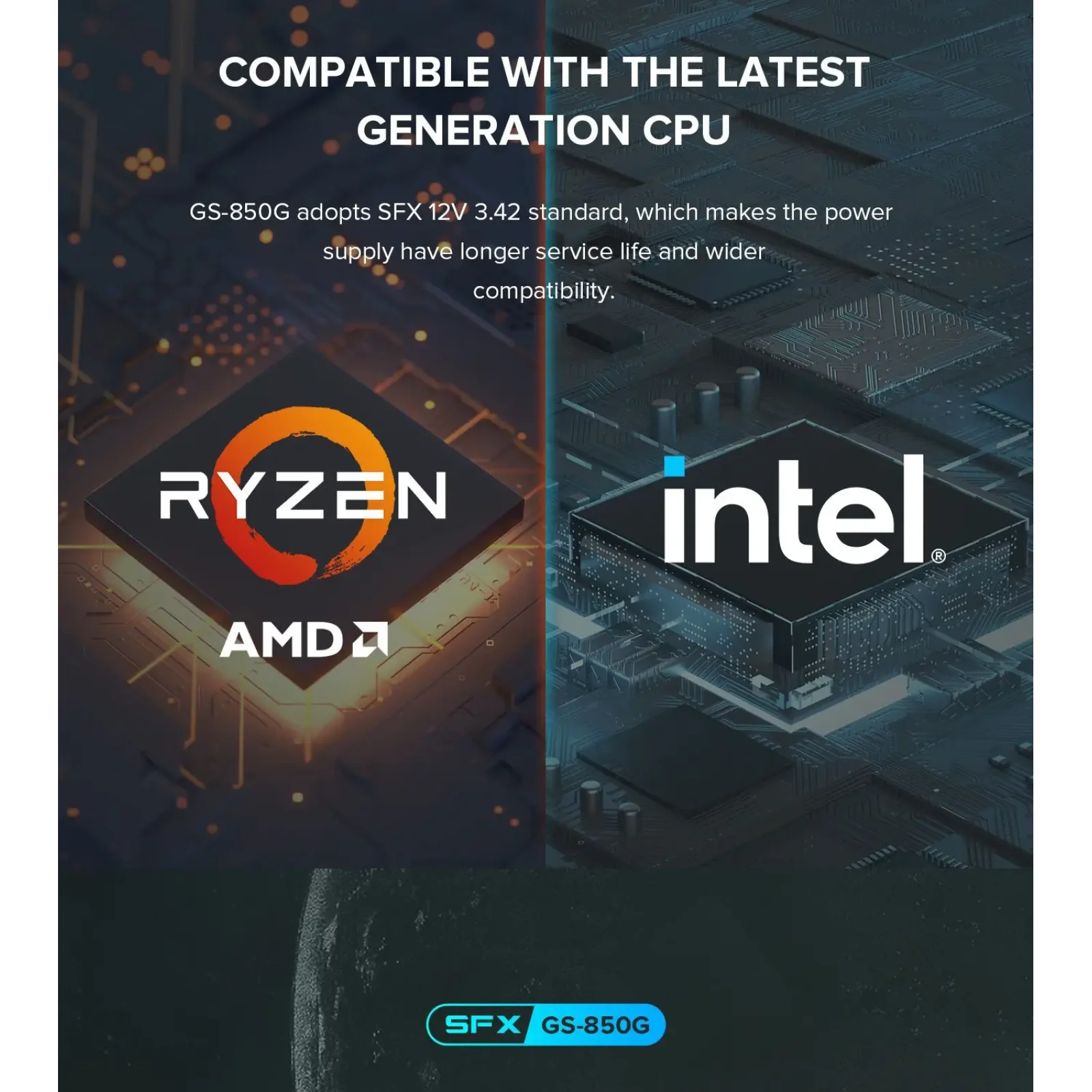 Блок живлення GAMEMAX GS-850G White UA