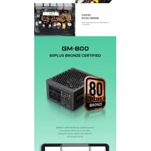 Блок питания GAMEMAX GM-800 Modular UA
