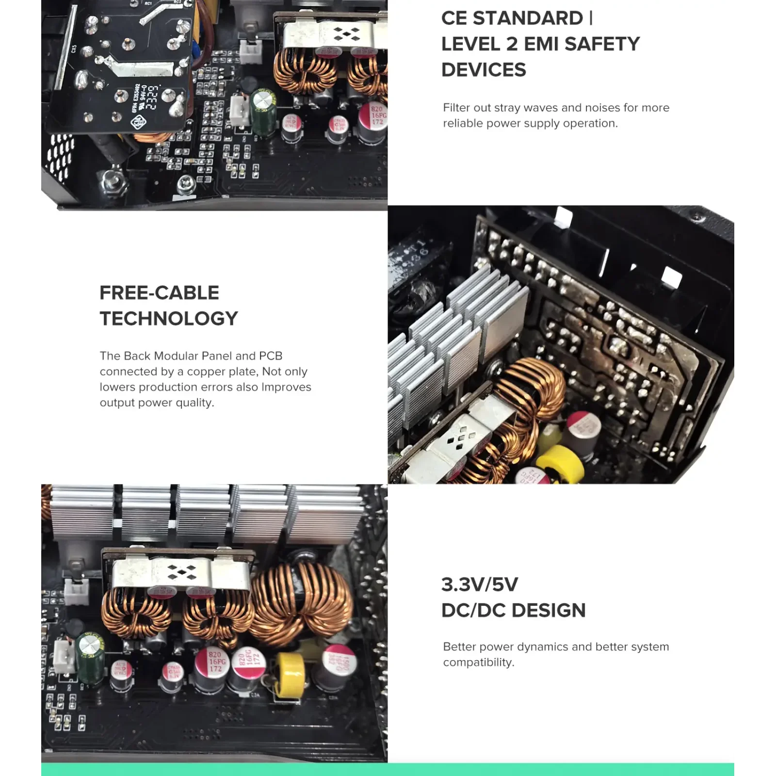 Блок живлення GameMax GM-800 Modular White UA