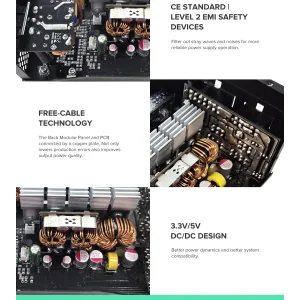 Блок живлення GameMax GM-800 Modular White UA