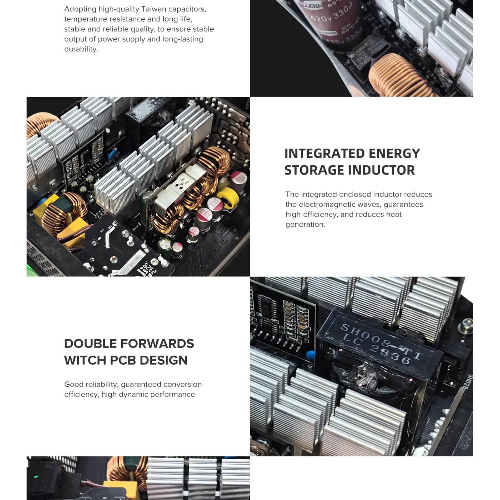 Блок живлення GameMax GM-800 Modular White UA