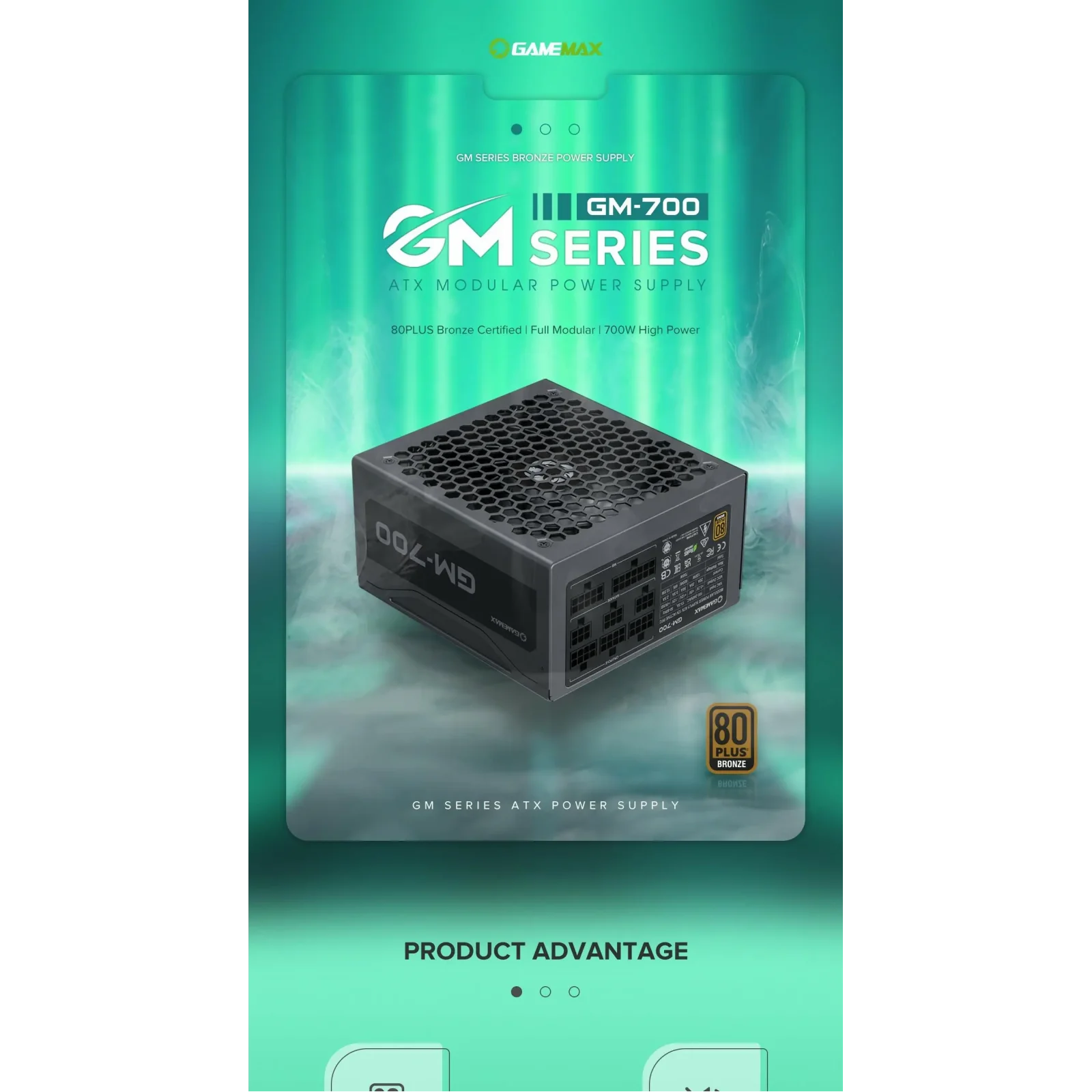 Блок питания GameMax GM-700 Modular UA