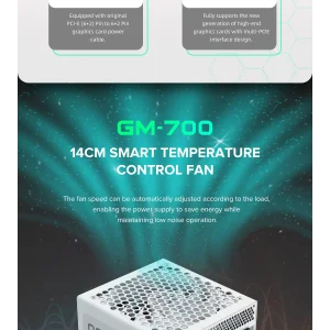 Блок питания GameMax GM-700 Modular white UA