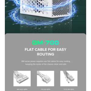 Блок питания GameMax GM-700 Modular white UA