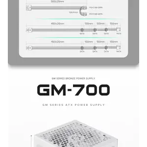 Блок питания GameMax GM-700 Modular white UA