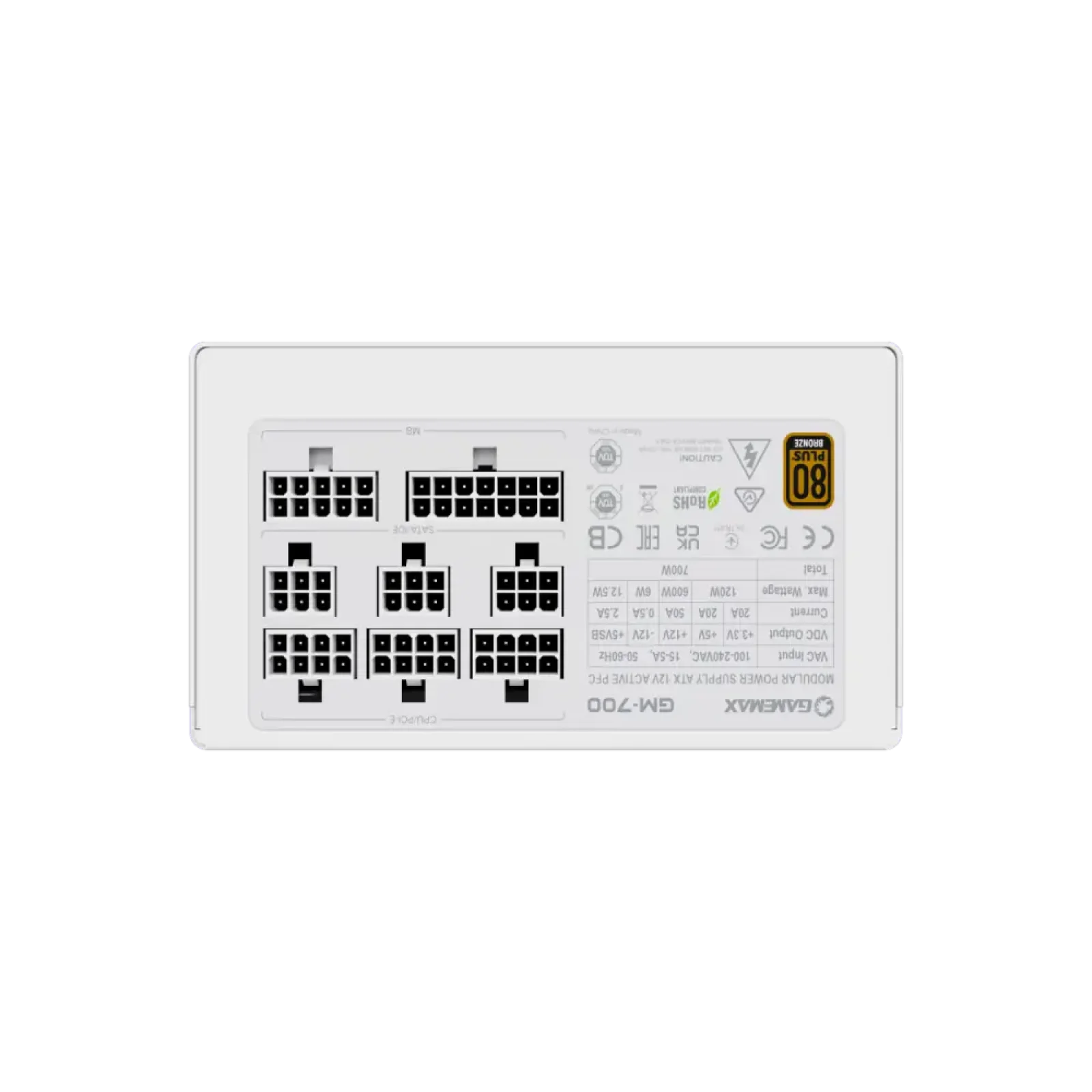 Блок питания GameMax GM-700 Modular white UA