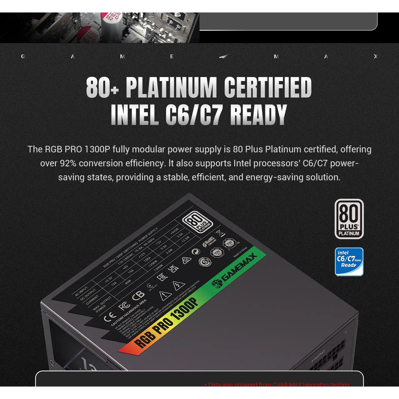 Блок живлення GameMax RGB PRO 1300P UA