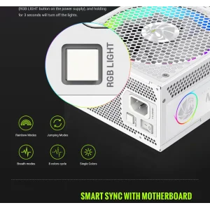 Блок живлення GameMax RGB PRO 1300P WH UA