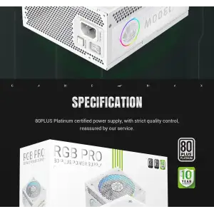 Блок живлення GameMax RGB PRO 1300P WH UA