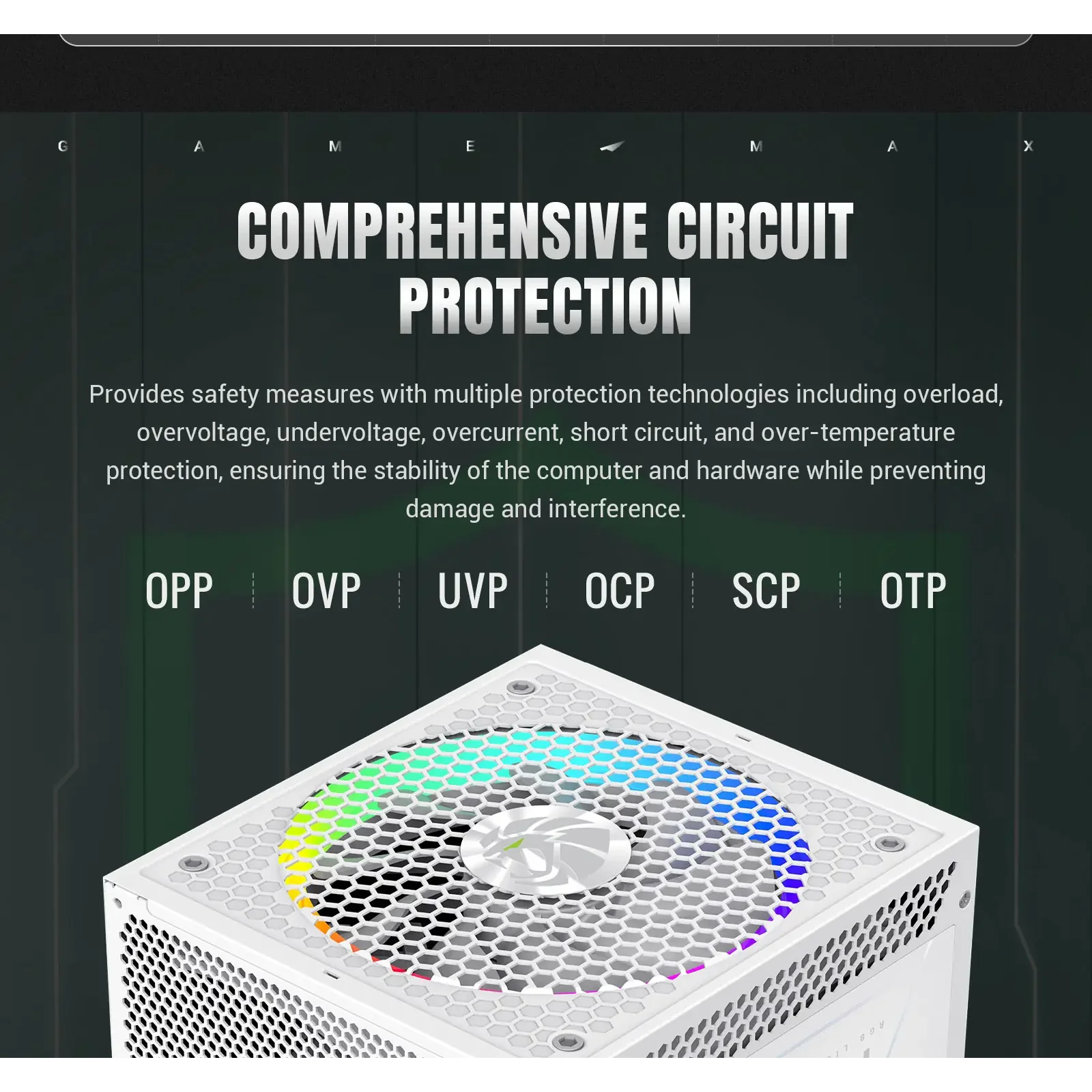 Блок живлення GameMax RGB PRO 1300P WH UA