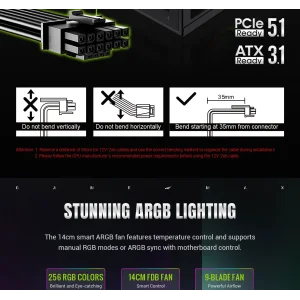 Блок живлення GameMax RGB PRO 1050G UA