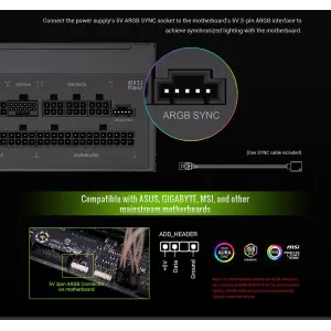 Блок живлення GameMax RGB PRO 1050G UA