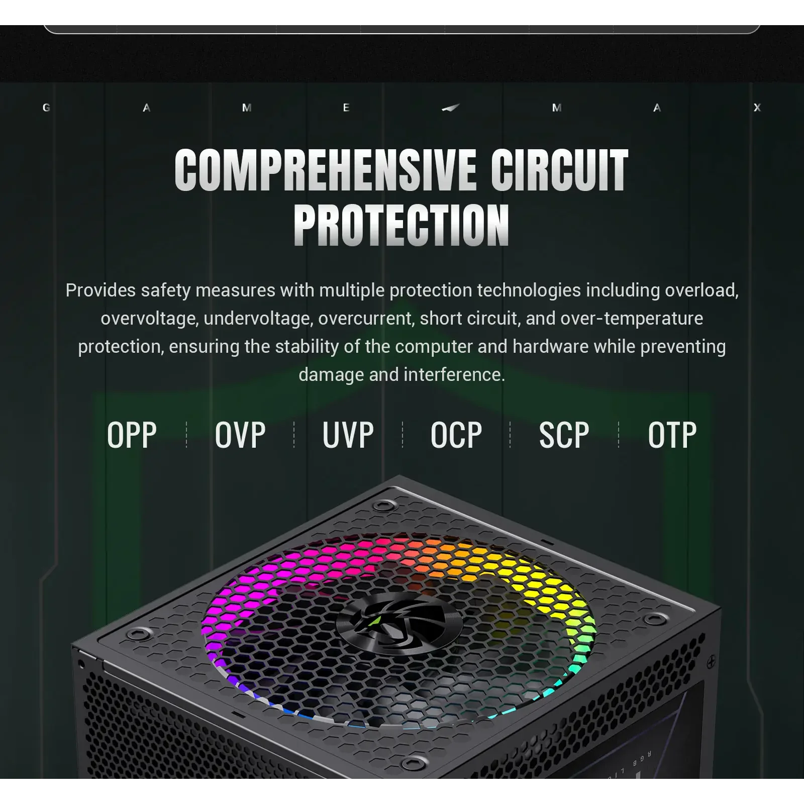 Блок живлення GameMax RGB PRO 1050G UA