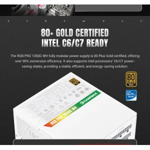 Блок живлення GameMax RGB PRO 1050G WH UA
