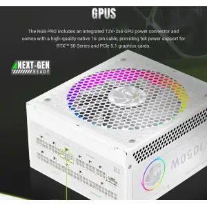 Блок живлення GameMax RGB PRO 1050G WH UA