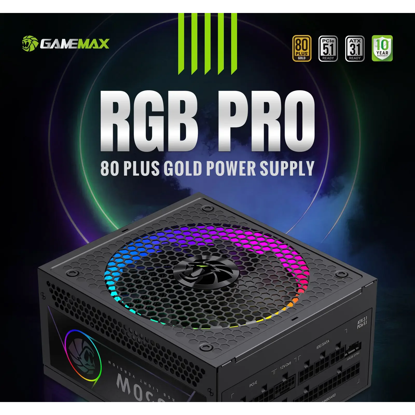 Блок живлення GameMax RGB PRO 850G UA