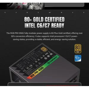 Блок живлення GameMax RGB PRO 850G UA