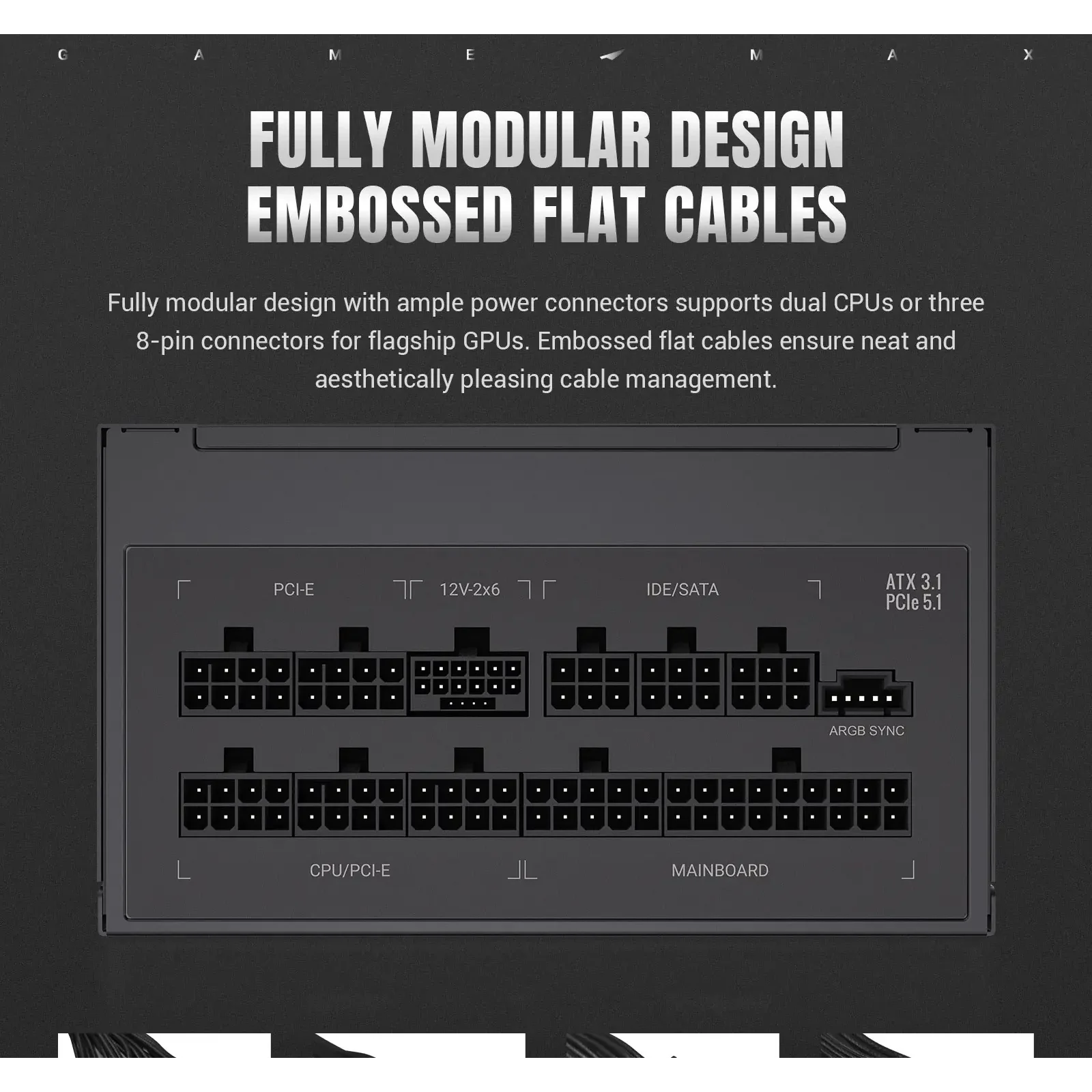 Блок живлення GameMax RGB PRO 850G UA