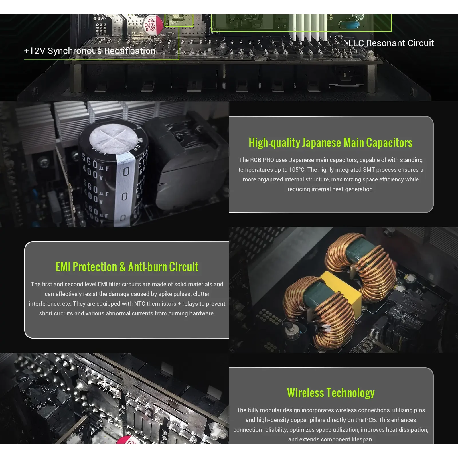 Блок живлення GameMax RGB PRO 850G WH UA