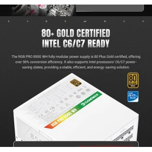Блок живлення GameMax RGB PRO 850G WH UA