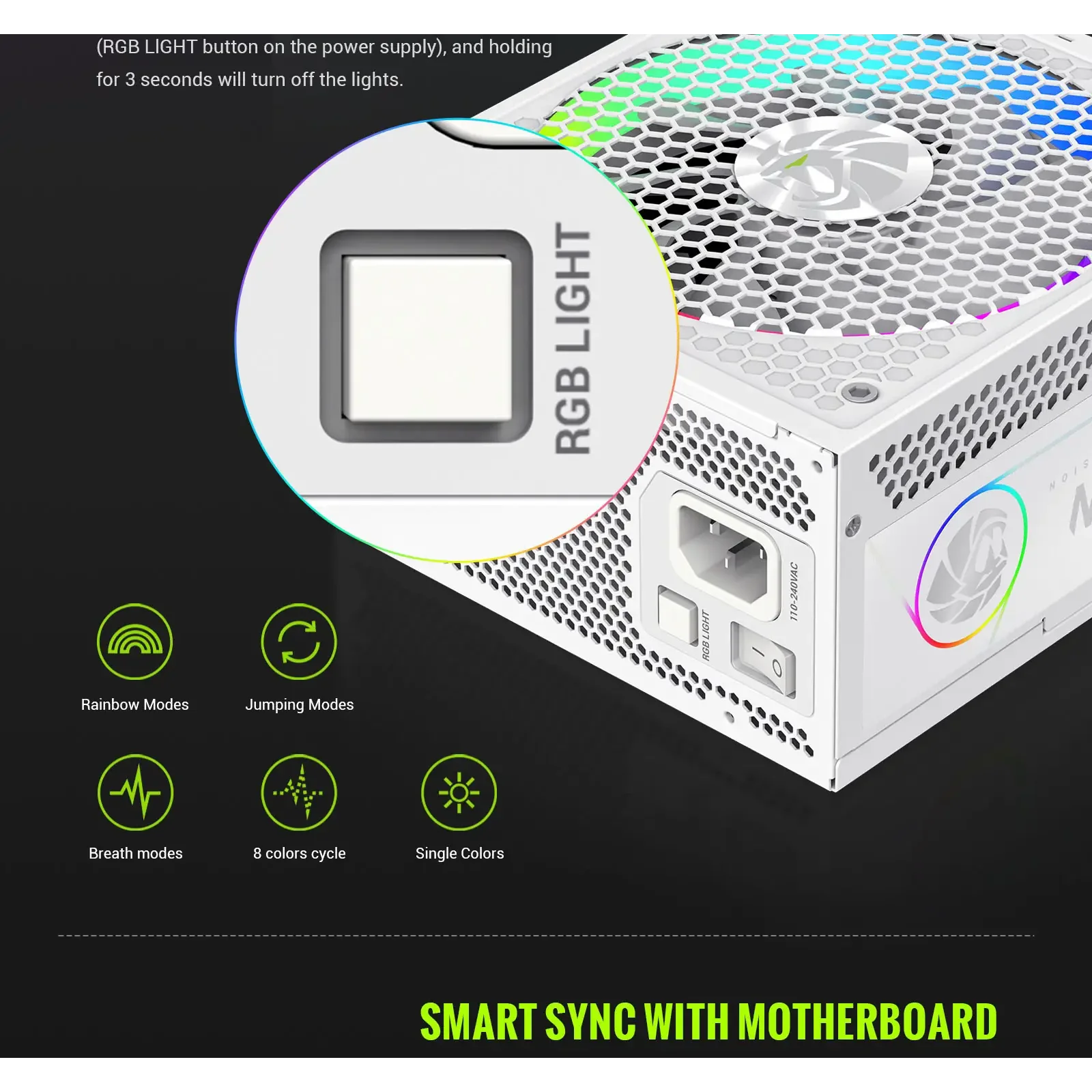 Блок живлення GameMax RGB PRO 850G WH UA