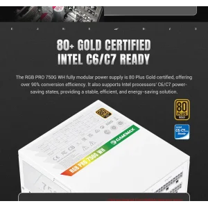 Блок живлення GameMax RGB PRO 750G WH UA
