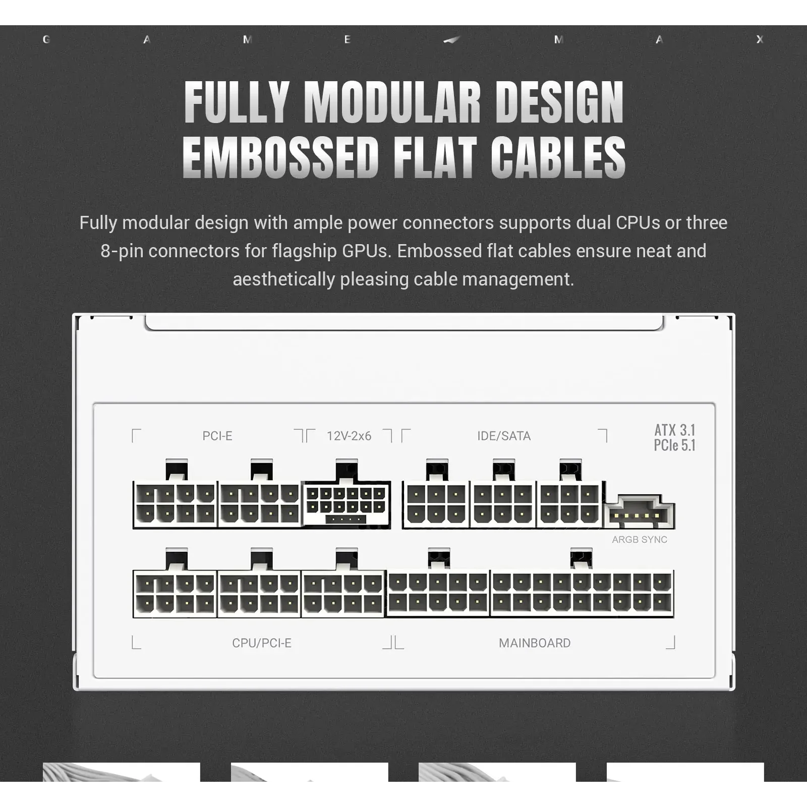 Блок живлення GameMax RGB PRO 750G WH UA