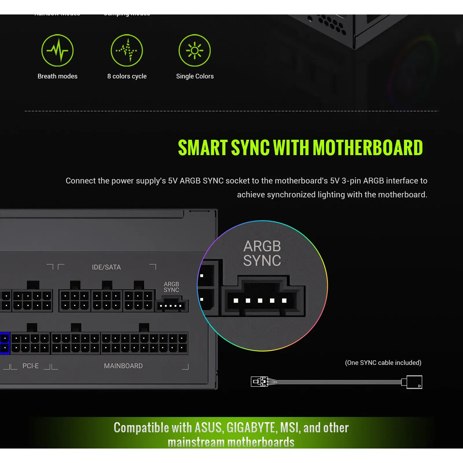 Блок живлення GameMax RGB 1050G UA