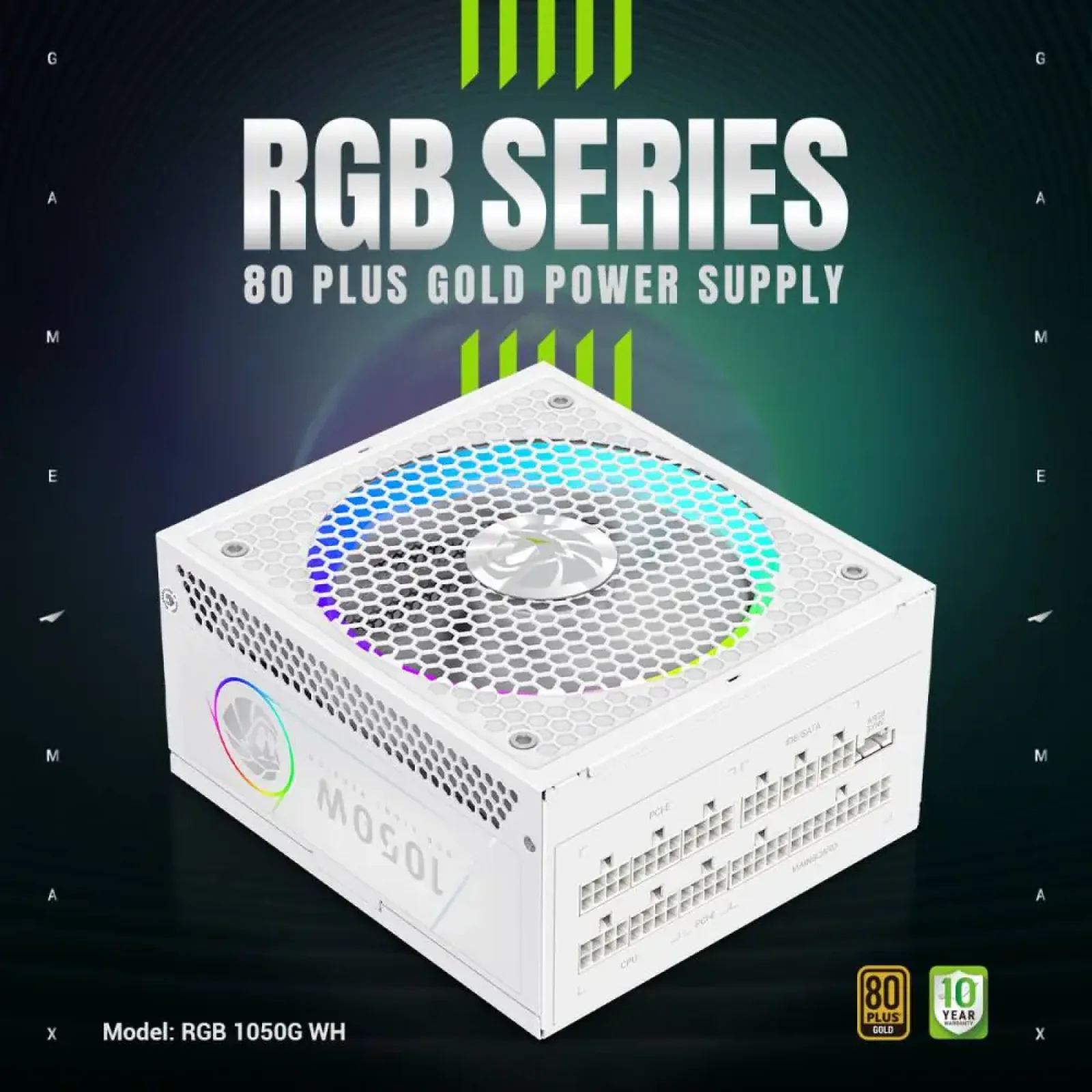 Блок живлення GameMax RGB 1050G WH UA