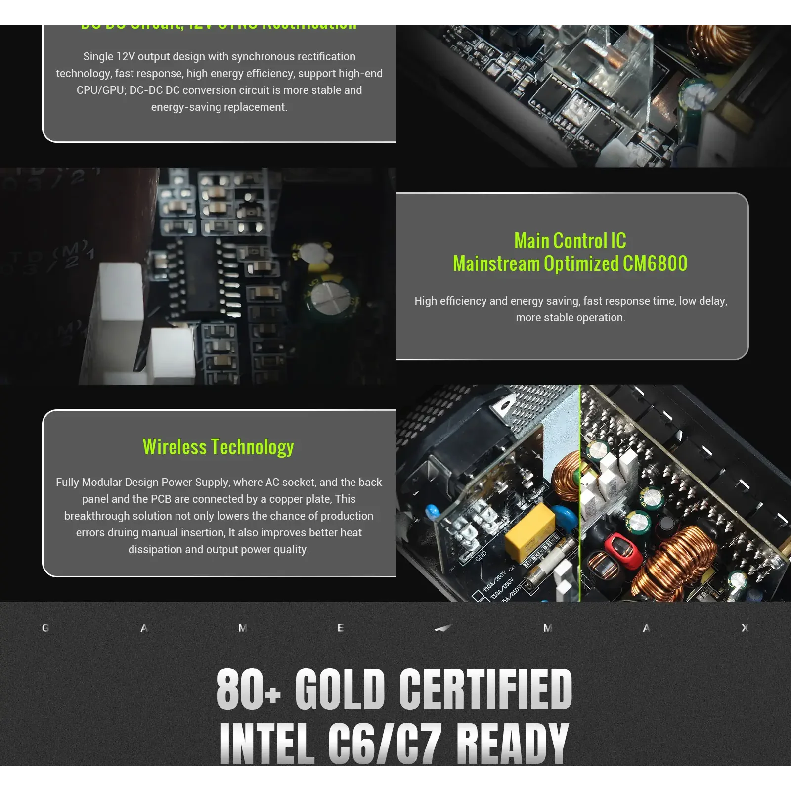 Блок живлення GameMax RGB 1050G WH UA