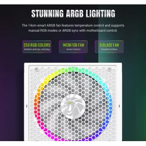 Блок живлення GameMax RGB 1050G WH UA