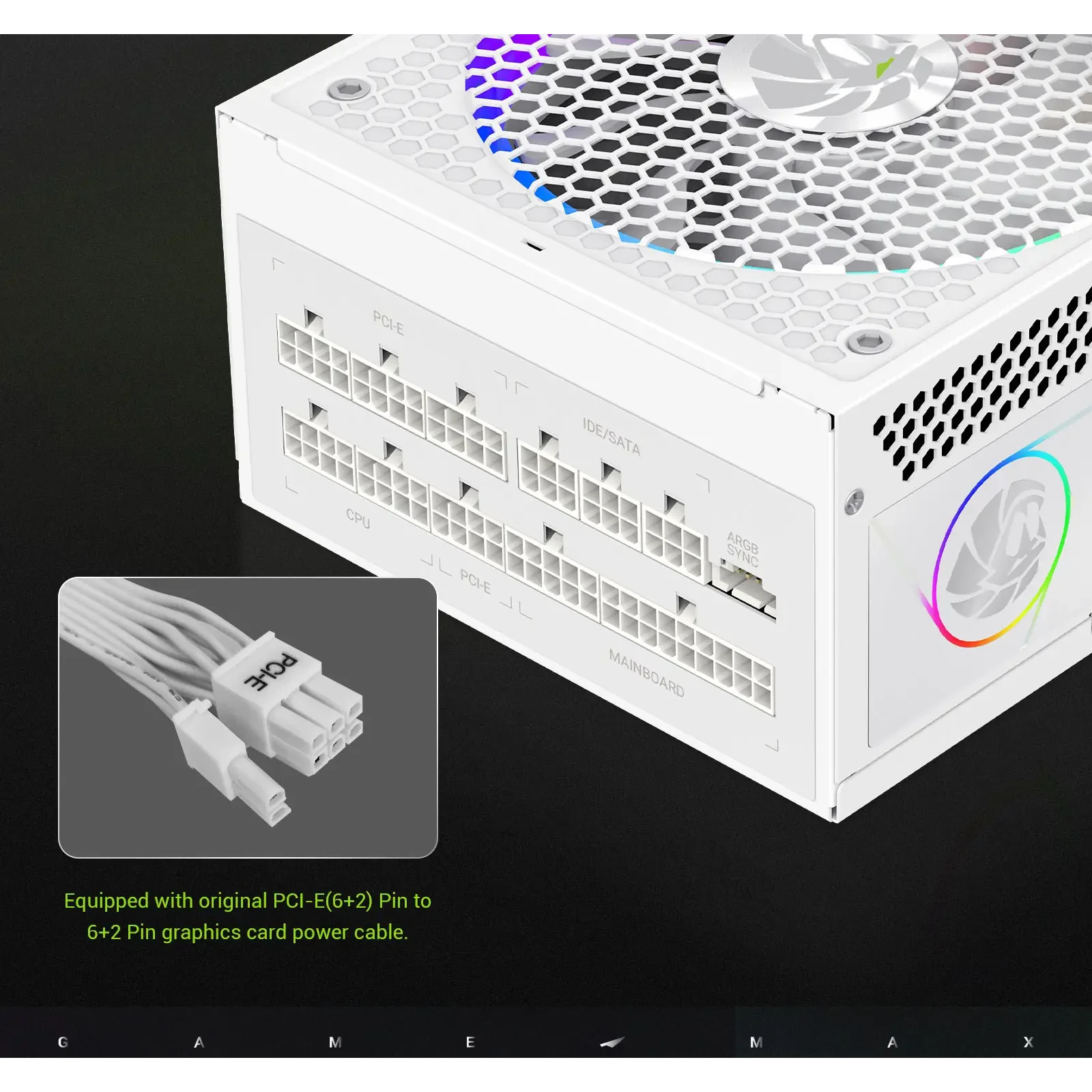 Блок живлення GameMax RGB 1050G WH UA