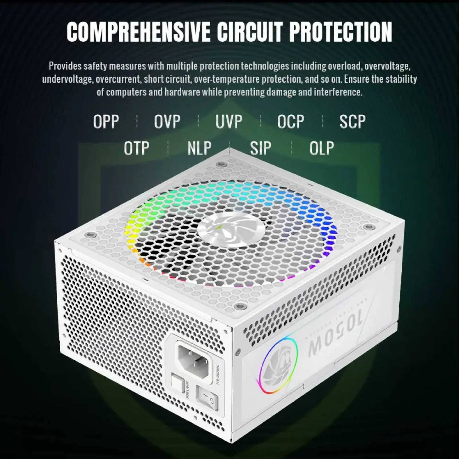 Блок живлення GameMax RGB 1050G WH UA