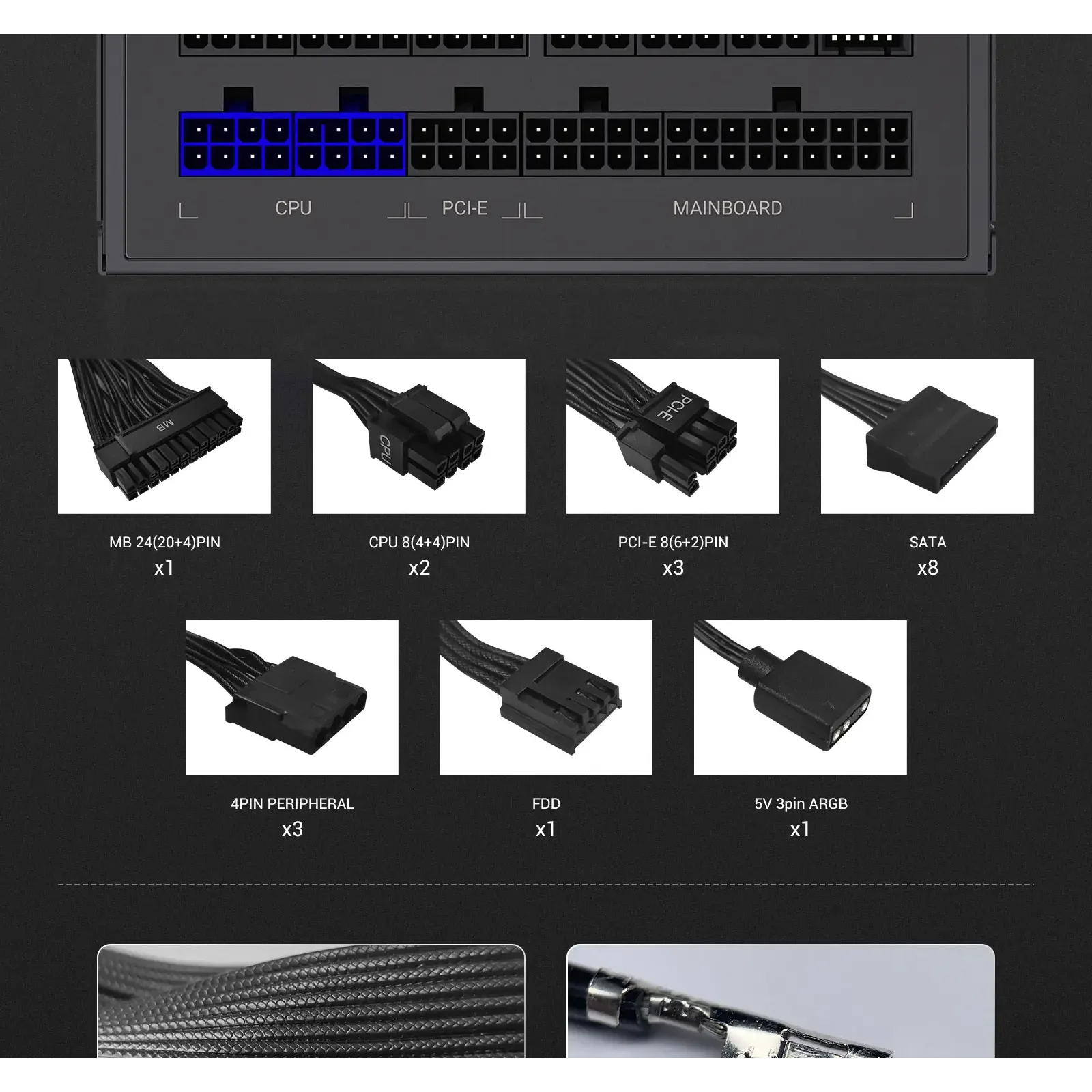 Блок живлення GAMEMAX RGB 850G UA