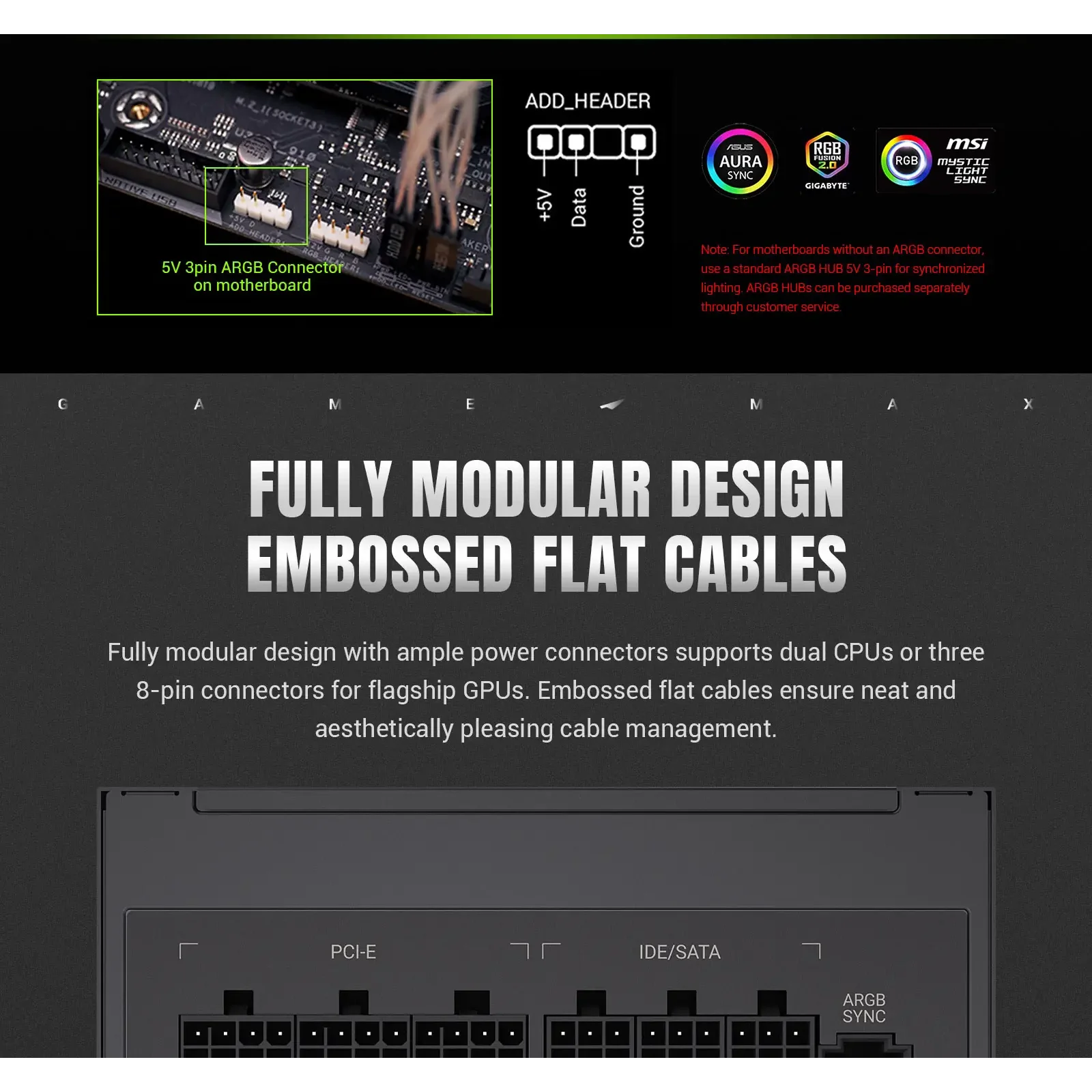 Блок живлення GameMax RGB 750G UA