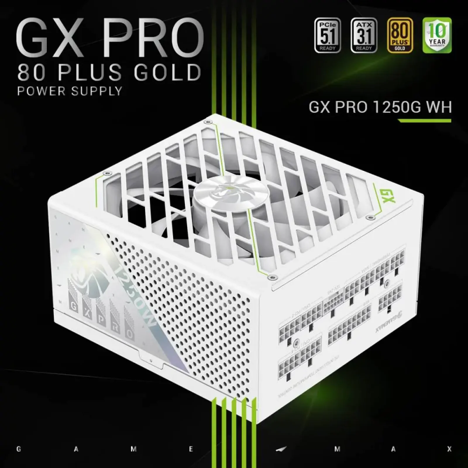 Блок живлення GameMax GX PRO 1250G WH UA