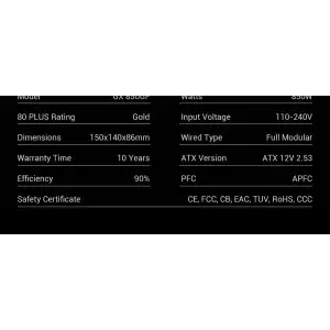 Блок питания GAMEMAX GX 850GF UA