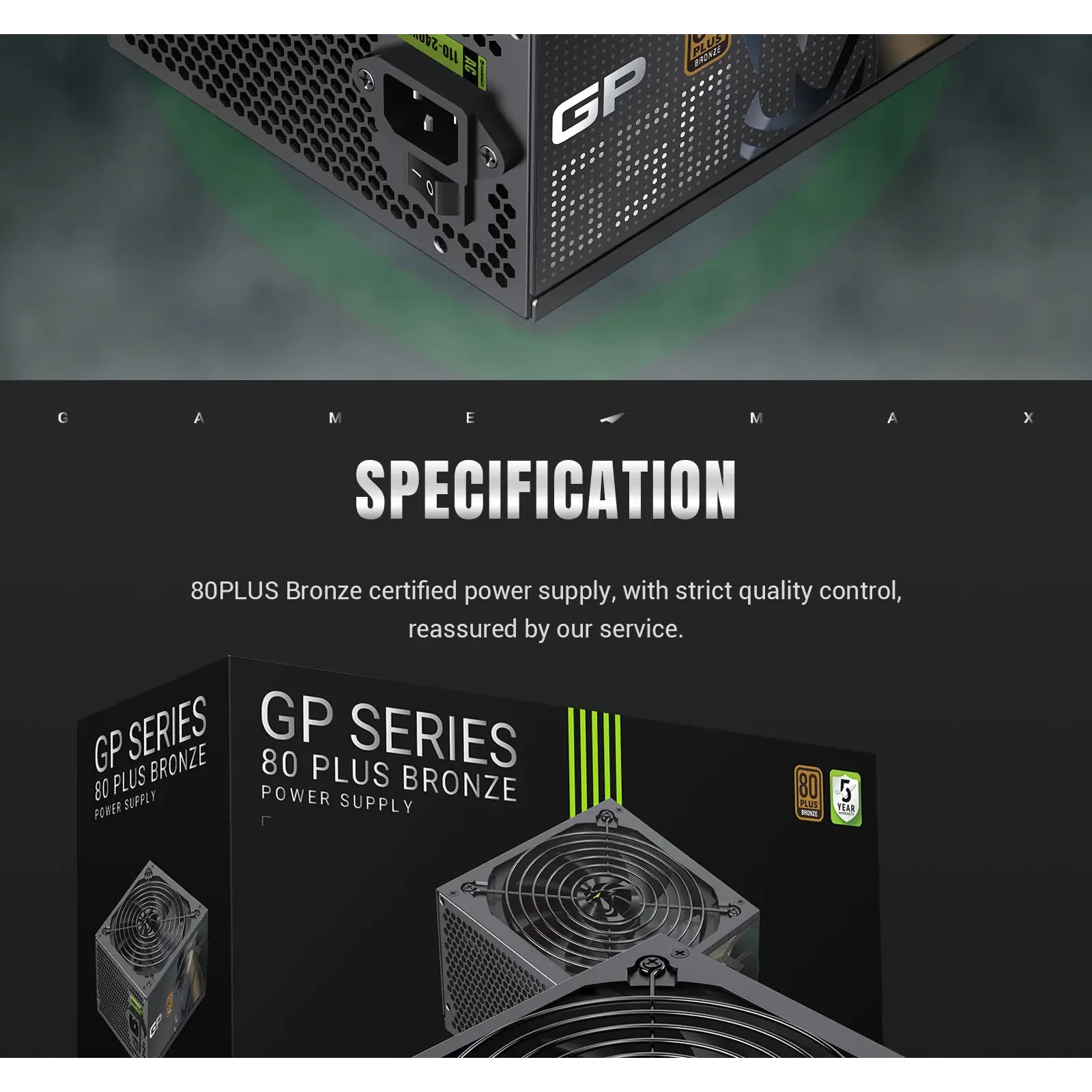 Блок питания GAMEMAX GP 650B UA