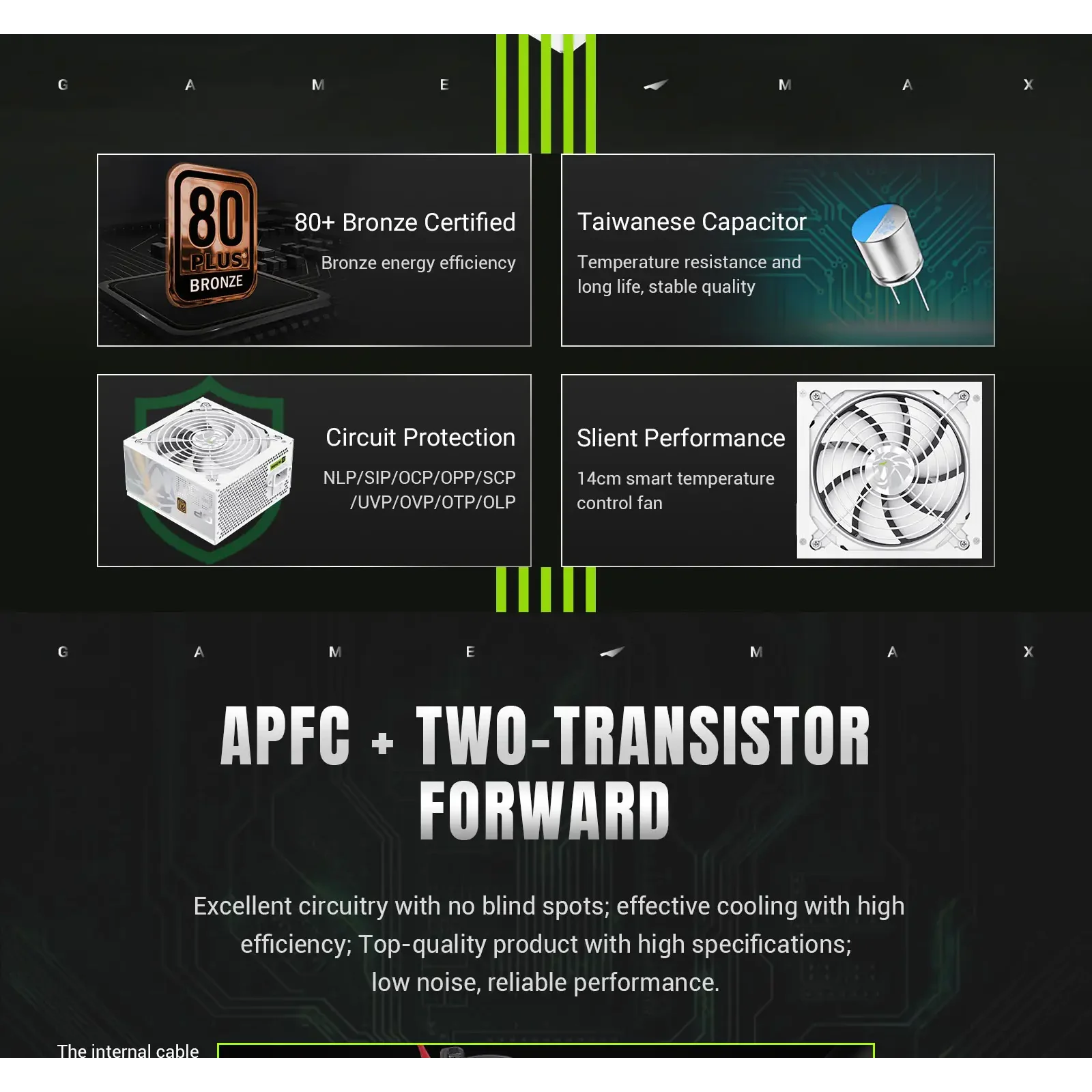 Блок живлення GAMEMAX GP 650B WH UA