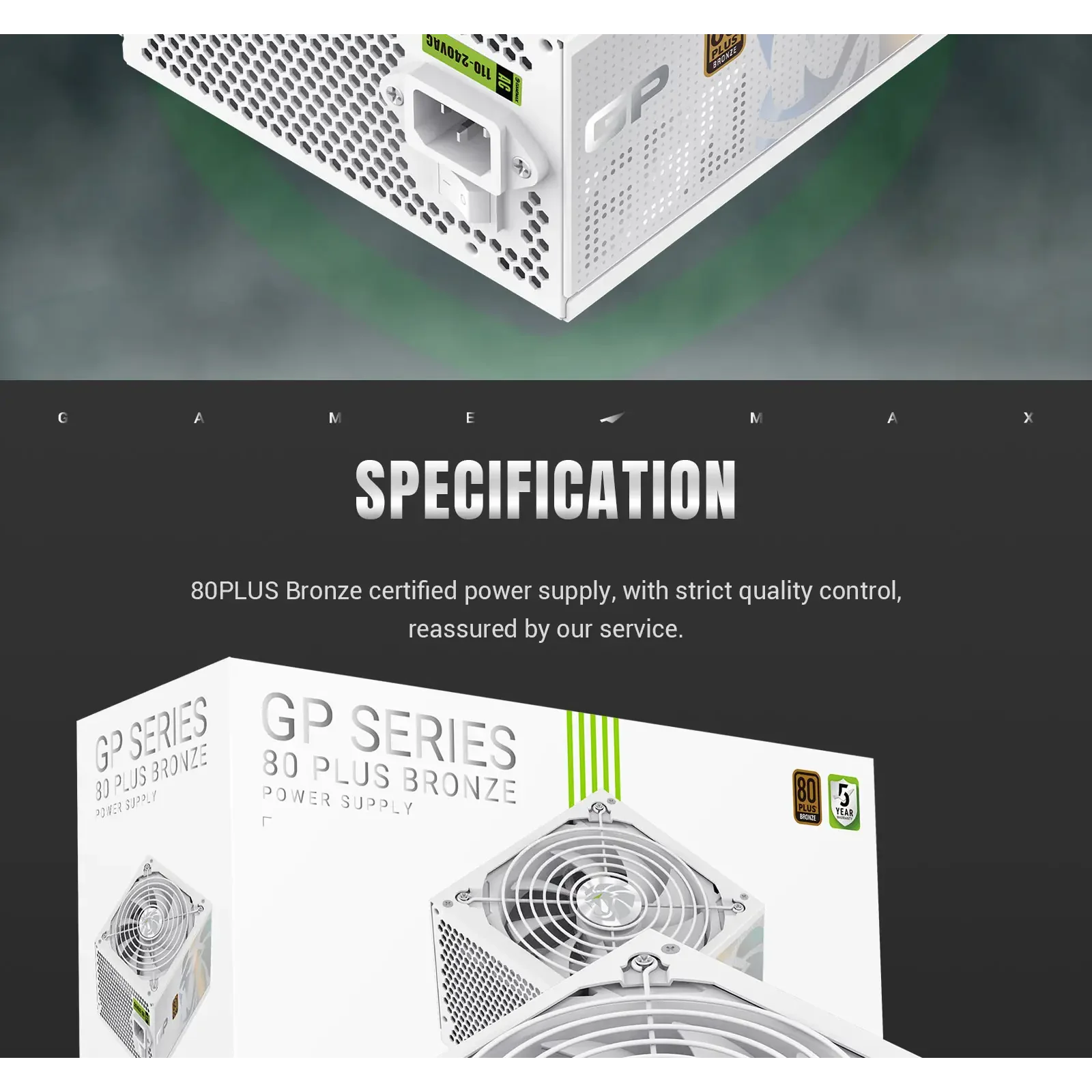 Блок живлення GAMEMAX GP 650B WH UA