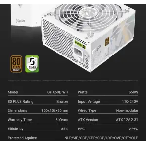Блок питания GAMEMAX GP 650B WH UA