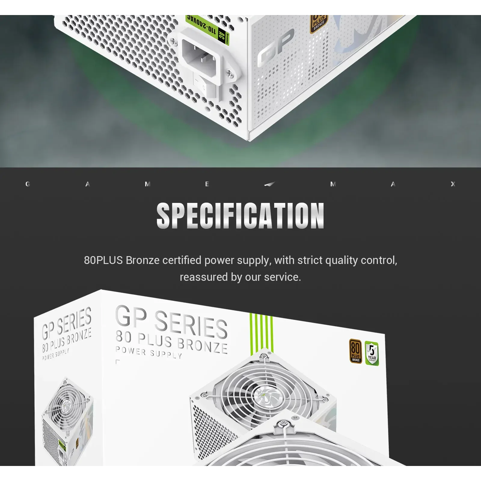 Блок питания GAMEMAX GP 550B WH UA