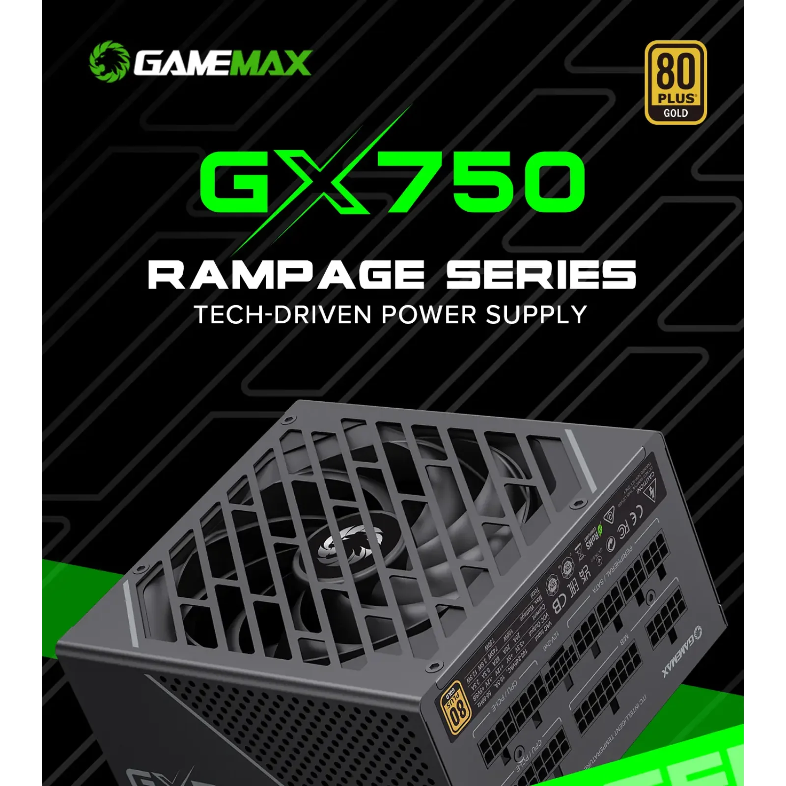 Блок живлення GameMax GX-750 PRO BK (ATX3.1PCIe5.1) UA