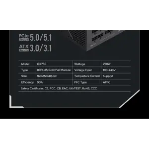 Блок живлення GameMax GX-750 PRO BK (ATX3.1PCIe5.1) UA