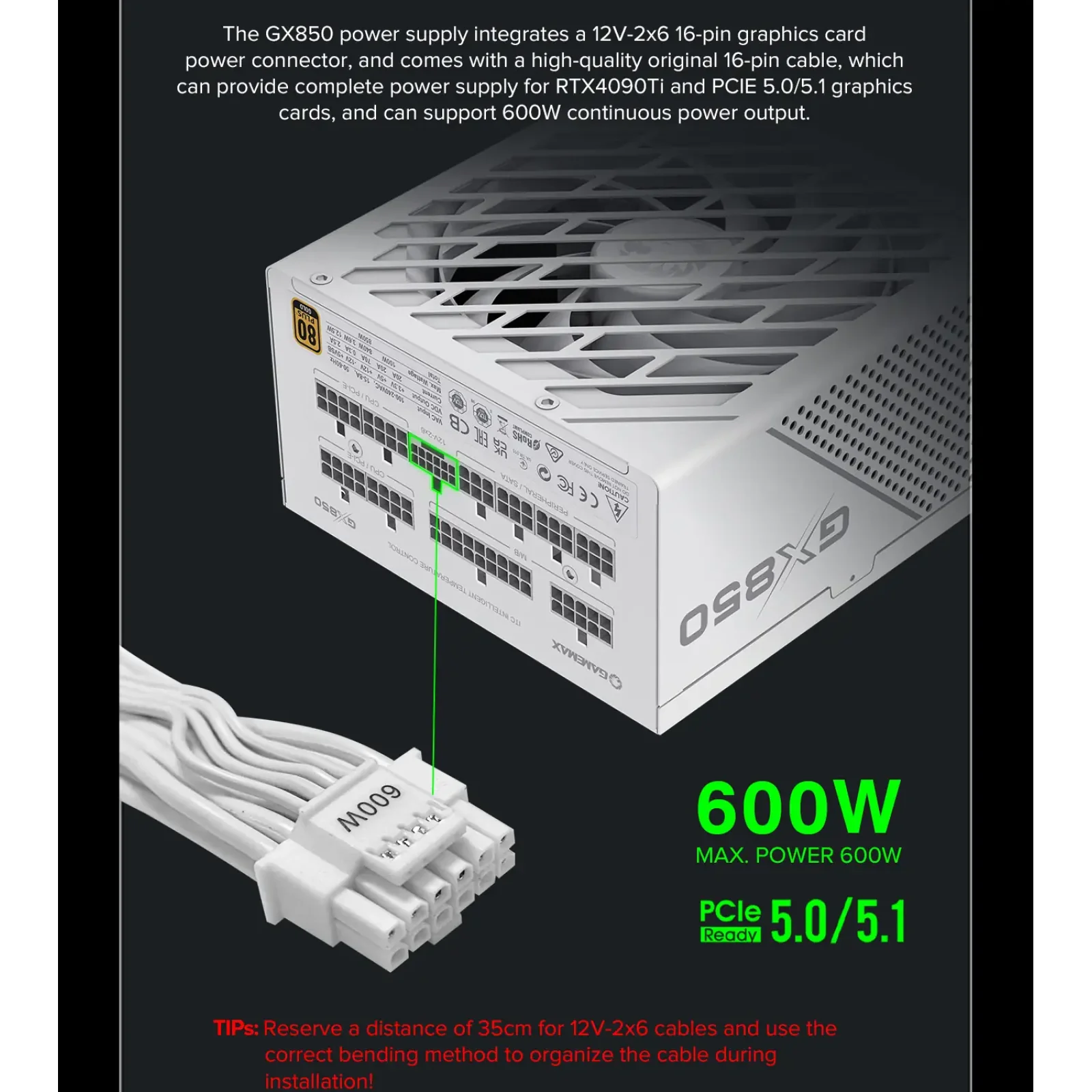 Блок живлення GAMEMAX GX-850 PRO UA